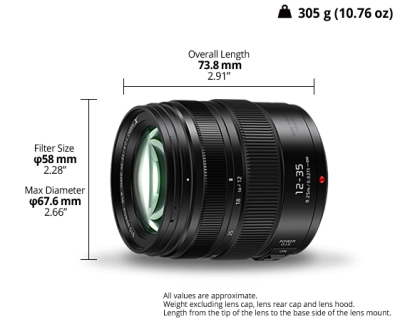 Panasonic HHSA12035 Lumix G X Vario Standard Zoom Lens -