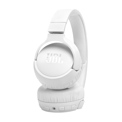 JBL Tune 670NC Adaptive Noise Cancelling Wireless On-Ear Headphones in White - JBLT670NCWHTAM