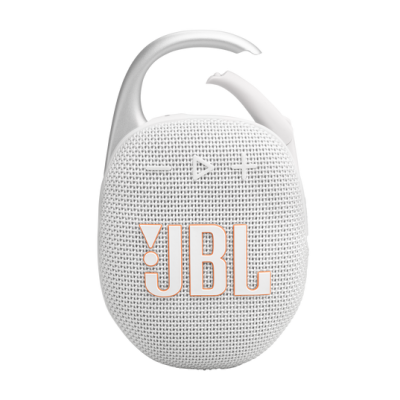 JBL Clip 5 Ultra Portable Bluetooth Speaker in White - JBLCLIP5WHTAM