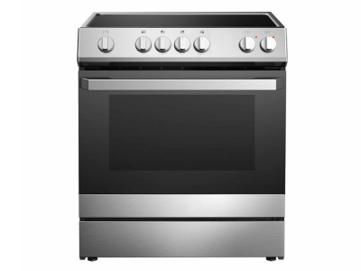 30" Danby 5.0 Cu. Ft. Slide-In Smooth Top Range in Black Stainless Steel - DRRM300BSSC
