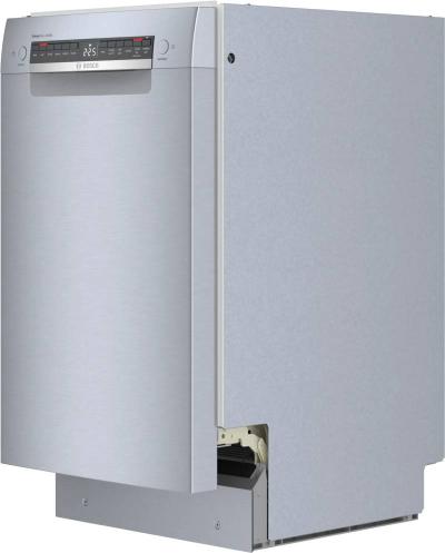 18" Bosch Recessed Handle CrystalDry Dishwasher in Stainless Steel - SPE68C75UC