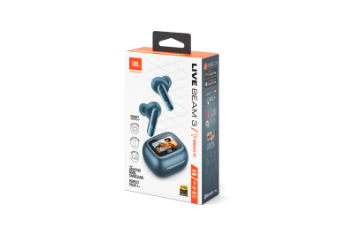 JBL Live Beam 3 True Wireless Noise-Cancelling Earbuds in Blue - JBLLIVEBEAM3BLUAM