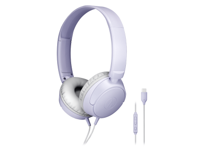 Audio Technica USB-C On-Ear Headphones in Light Violet - ATH-S120C-LV