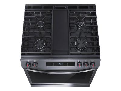 30" Frigidaire Gallery Gas Range with Air Fry in Black Stainless Steel - GCFG3060BD