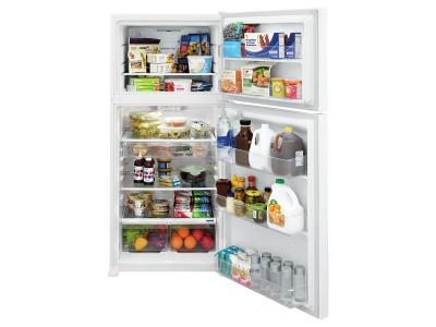 30" Frigidaire 20.0 Cu. Ft. Top Freezer Refrigerator In White - FFTR2045VW