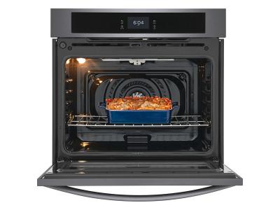 30" Frigidaire 5.3 Cu. Ft. Single Electric Wall Oven With Fan Convection In Black Stainless Steel - FCWS3027AD