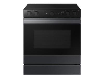 30" Samsung 6.3 Cu. Ft. Electric Slide-In True Convection Range - NSE6DG8500MTAC