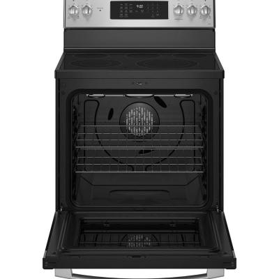 30" GE Profile Freestanding Electric Range with No-Preheat Air Fry - PCB900YVFS