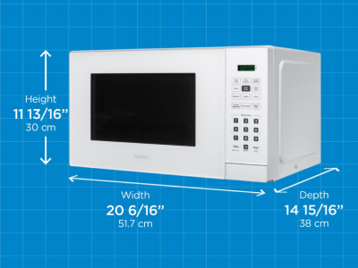 17" Danby 1.1 Cu. Ft. Microwave with Convenience Cooking Controls in White - DBMW1121BWW