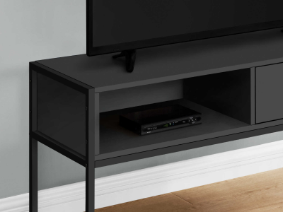 Monarch 48"L TV Stand with Black Metal in Black - I 2874