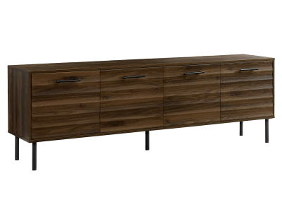 Monarch 72"L TV Stand in Dark Brown Wood-Look with 4 Doors - I 2727