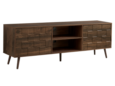 Monarch 72"L TV Stand in Dark Walnut with Storage - I 2787