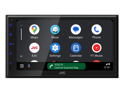 6.8" JVC Digital Media Receiver featuring Apple CarPlay Android Auto Bluetooth - KW-M695BW